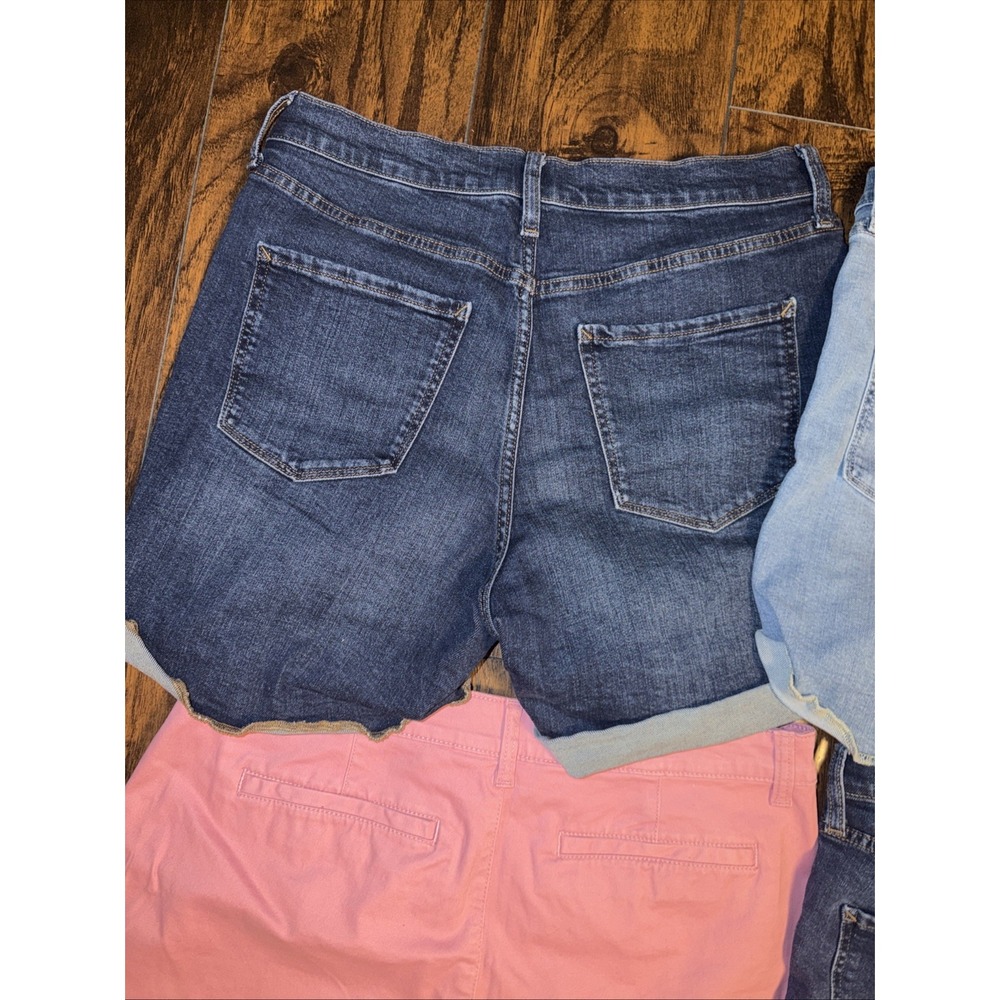 ANA A New Approach Jean Shorts Sz 12 Cuffed Blue Denim Set Of 4 Summer - Picture 8 of 8